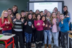 Animation Mél'Eau avec l'association Reflets d'eau douce et les élèves de l'école des 4 vents à Pommerieux (57)